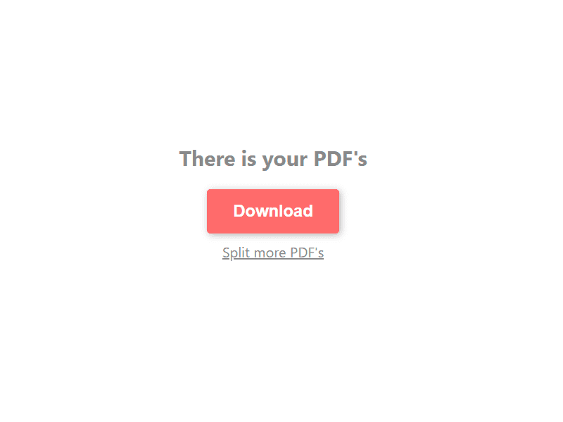 Donwload PDF's splitted